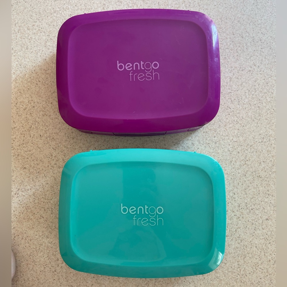 Two Bentgo Fresh Boxes Purple and Teal